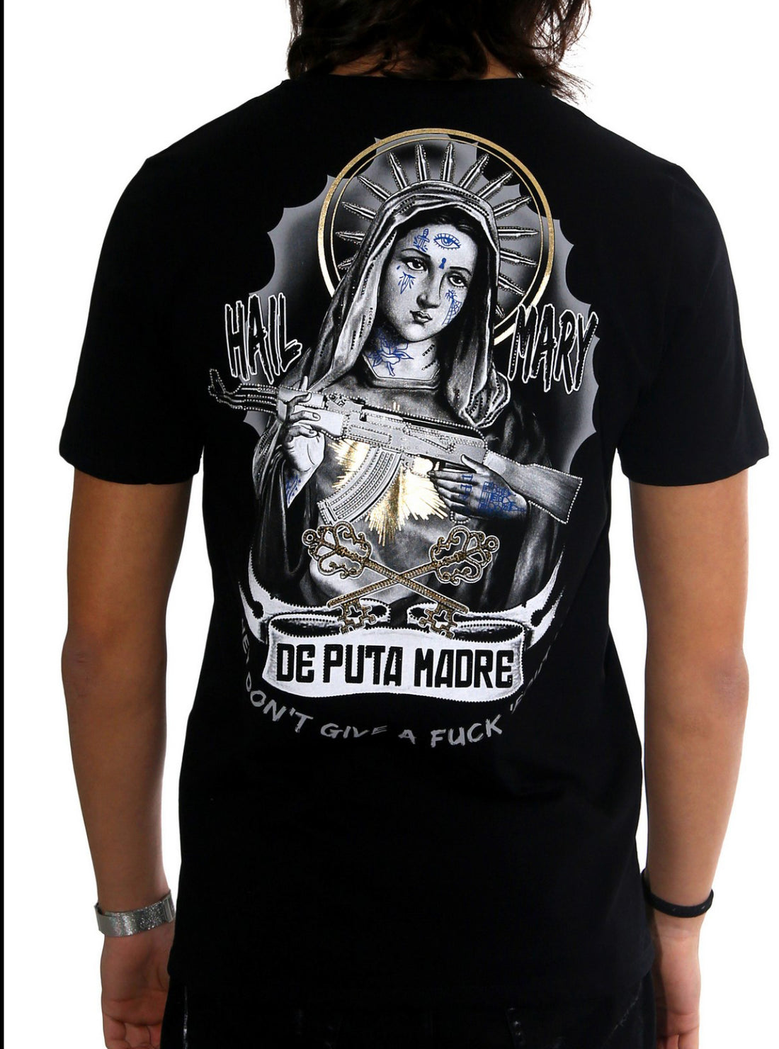 T-shirt da uomo DPM Black Ave Maria