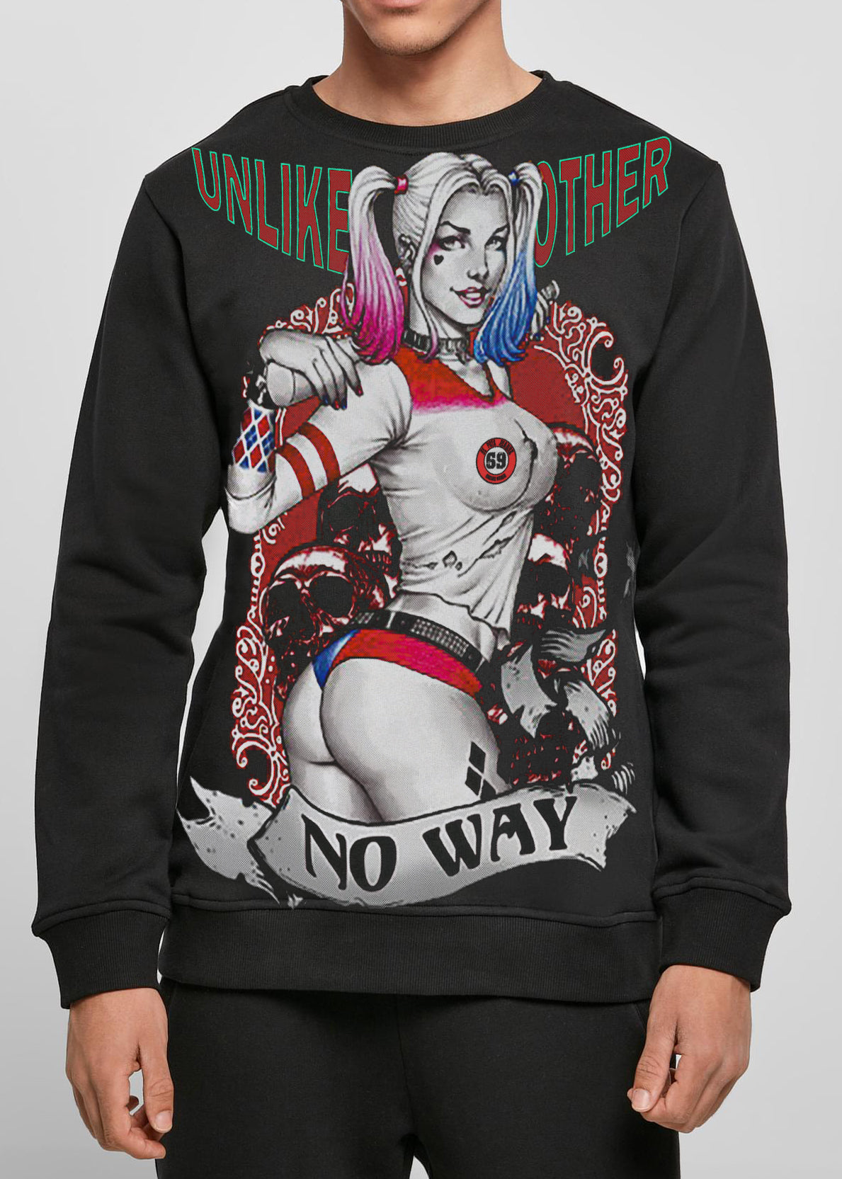 DPM 69 Men's sweatshirt design  Harleys Jokers Angel