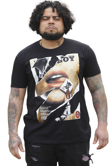 DPM69 T-shirt uomo fatta a mano design Playboy Sexy teschio