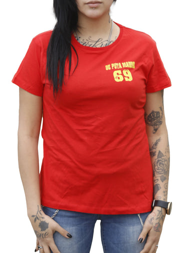 DPM69 T-shirt da donna disegno fatto a mano in italia  old habbits
