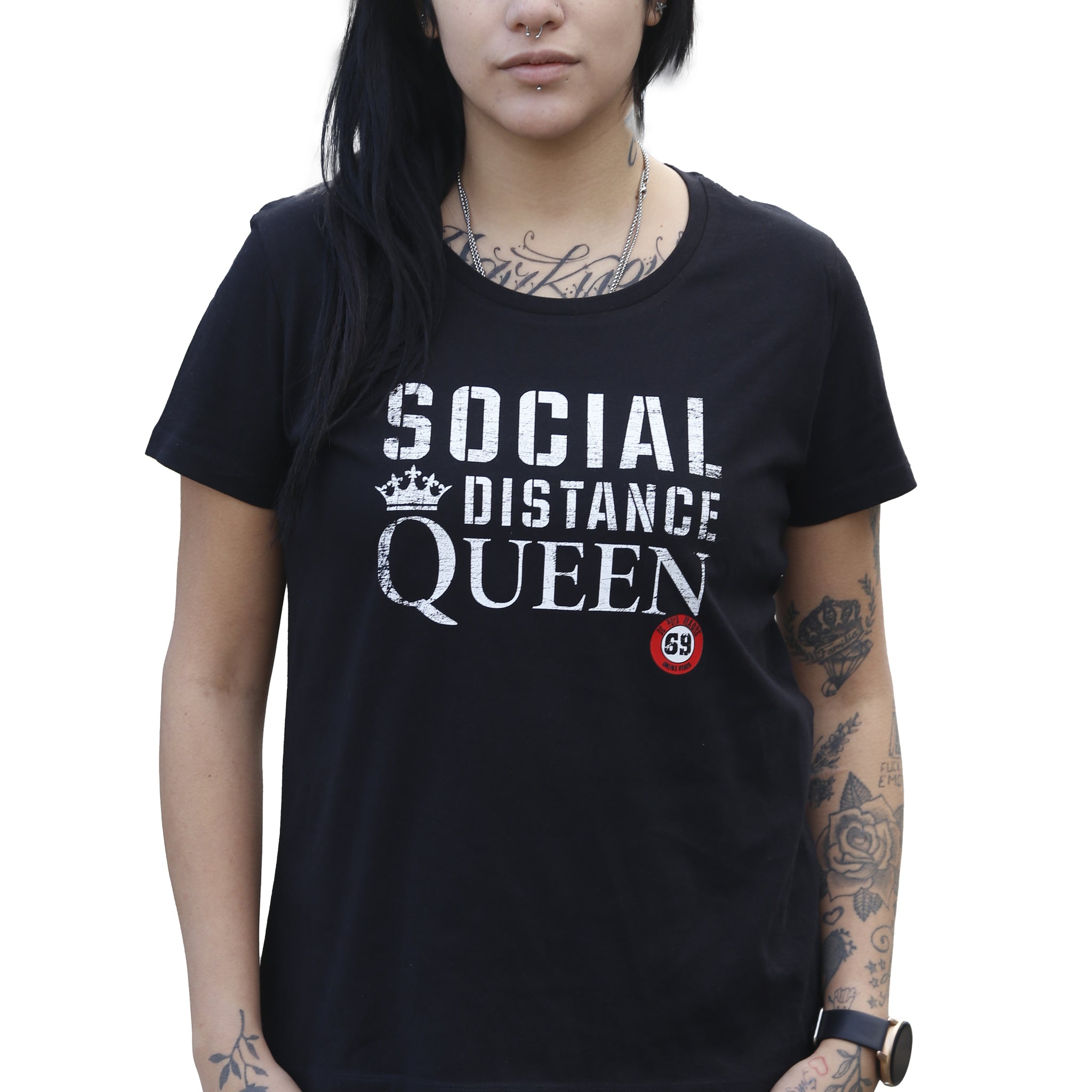 DPM69 Women's T-shirt  SOCIAL DISTANCE QUEEN