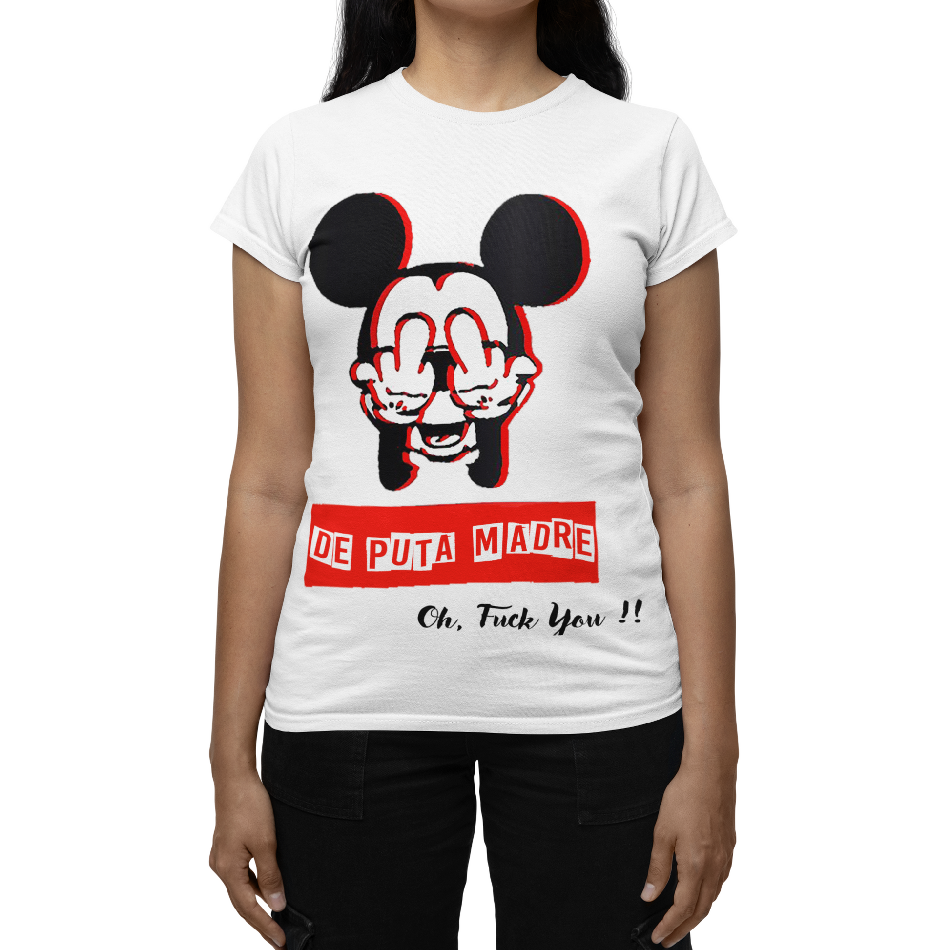 DPM69 Women's T-shirt F*ck You the Mickey Mouse