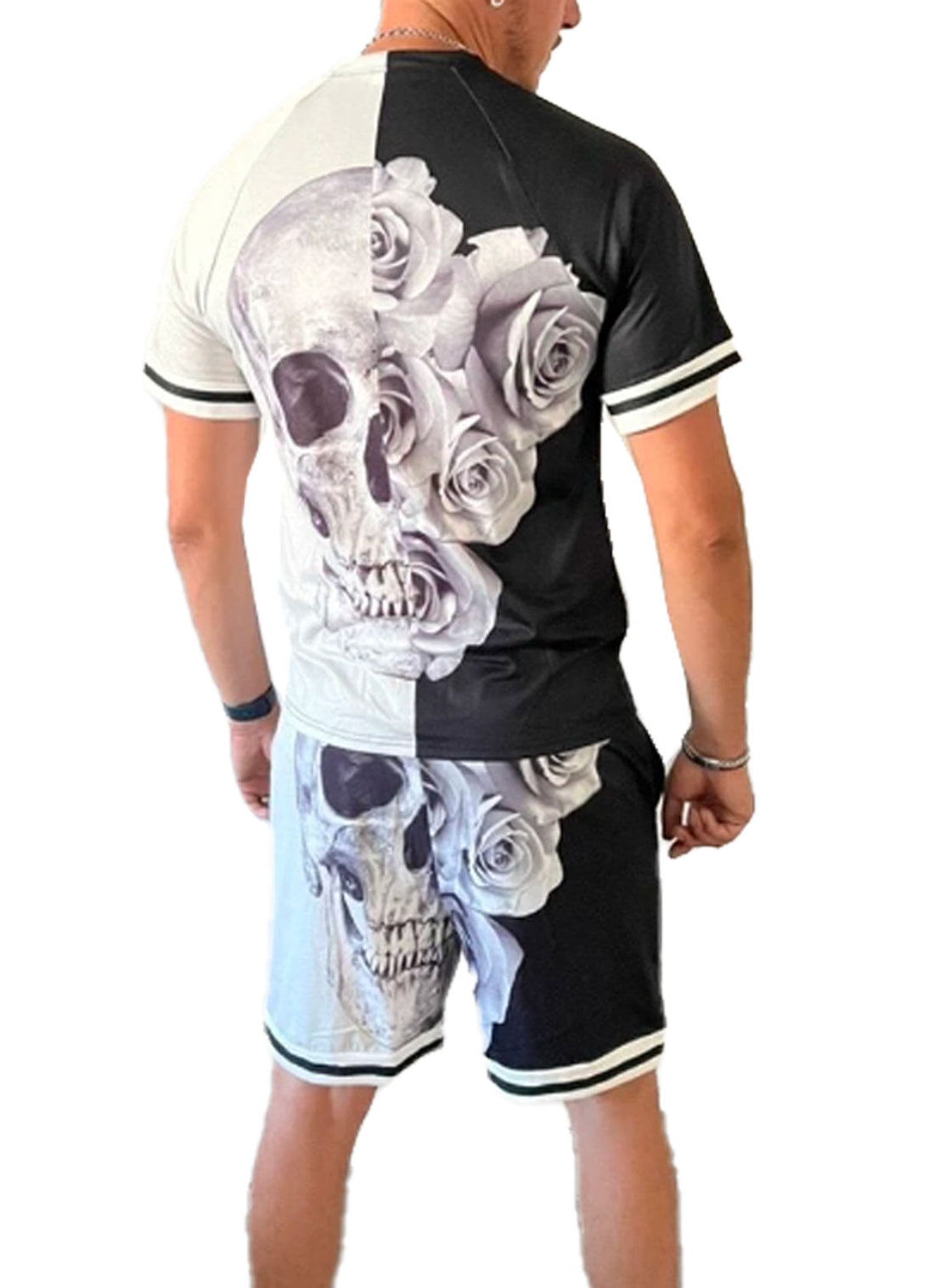 Dpm 69 Herren Set  T-Shirt + Kurze Hose The Skull Nation 