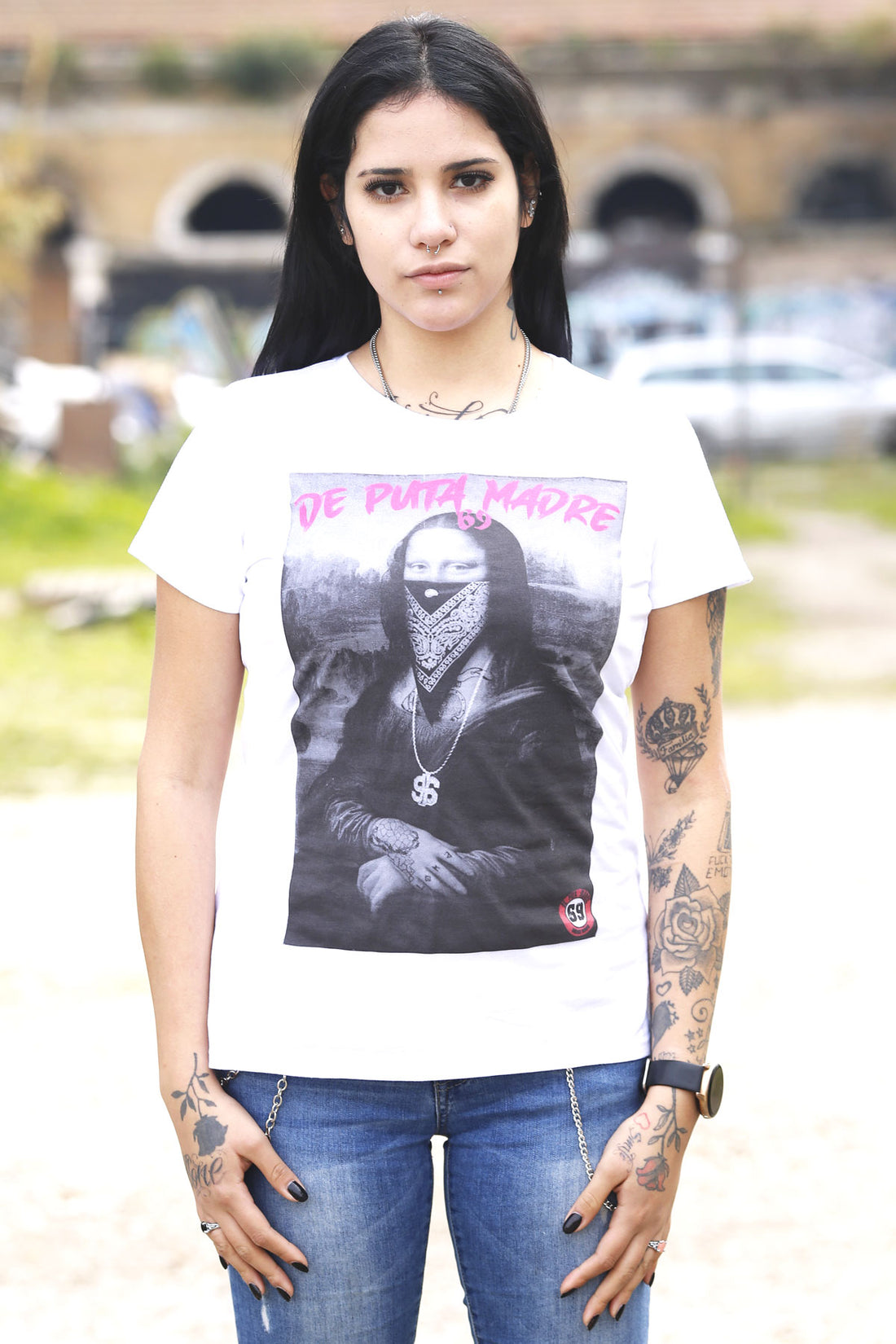 DPM69 Women's T-shirt  mona lisa gangster