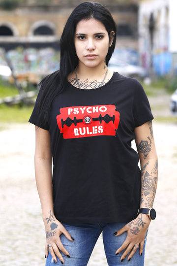 DPM69 Damen T-Shirt Handgefertigt in italien PSYCHO RULES