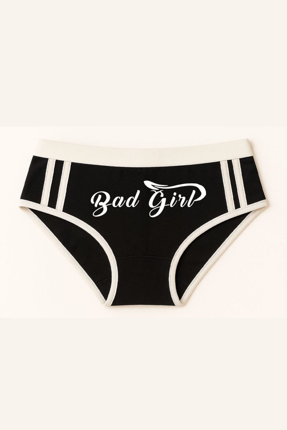 a black and white underwear