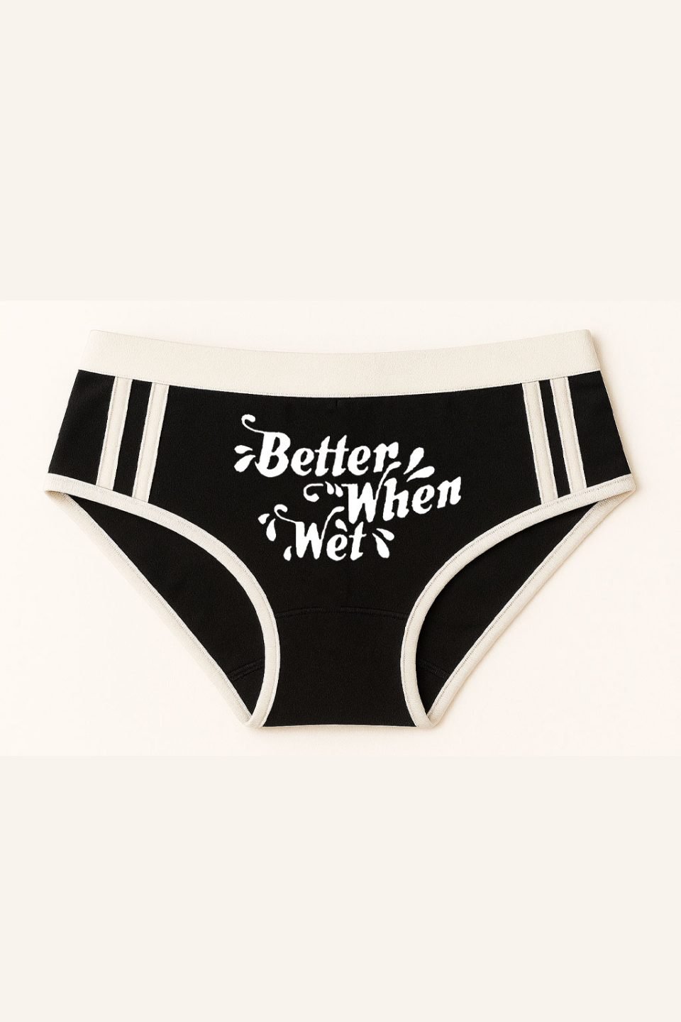 a black and white underwear