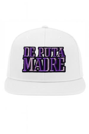 De Puta Madre 69 Black Snapback Hat – Purple &Amp; Pink 3D Embroidery